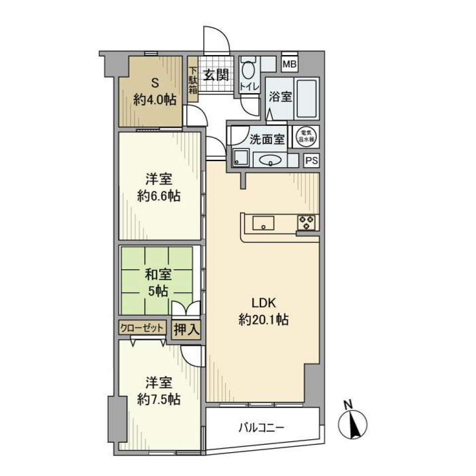 ビクセル新宿　207号室の間取り図