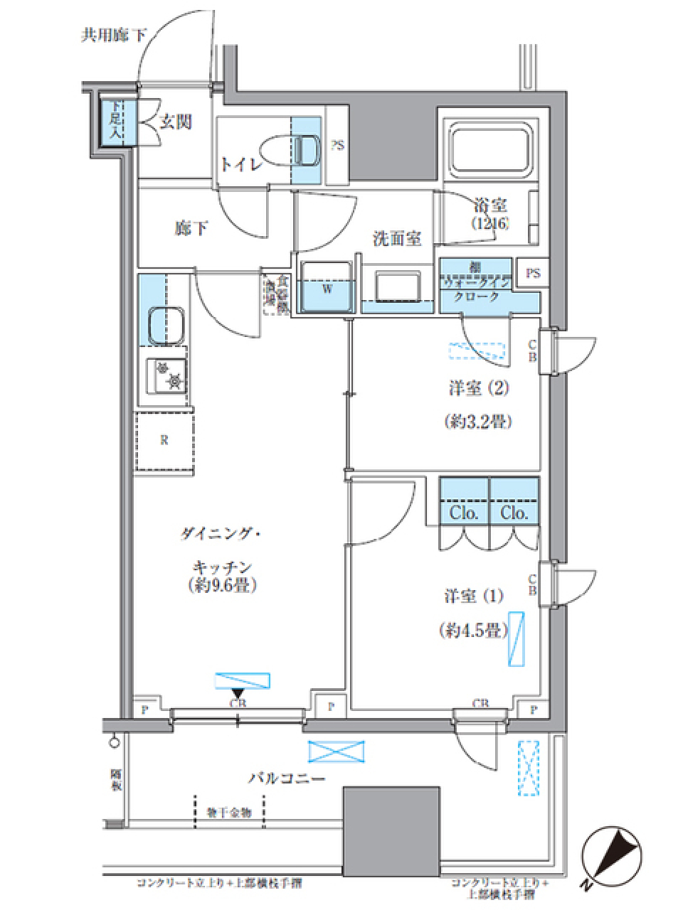 パークアクシス東日本橋　1014号室［新築］の間取り図