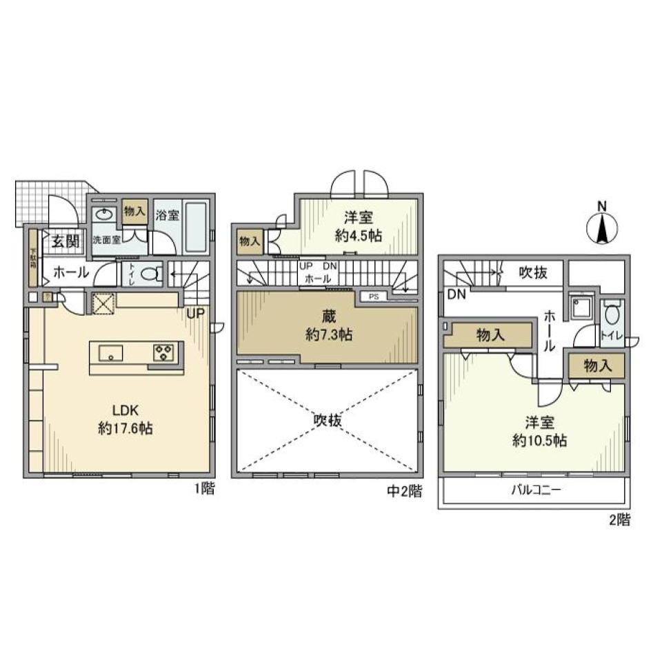 開放感を求めての間取り図