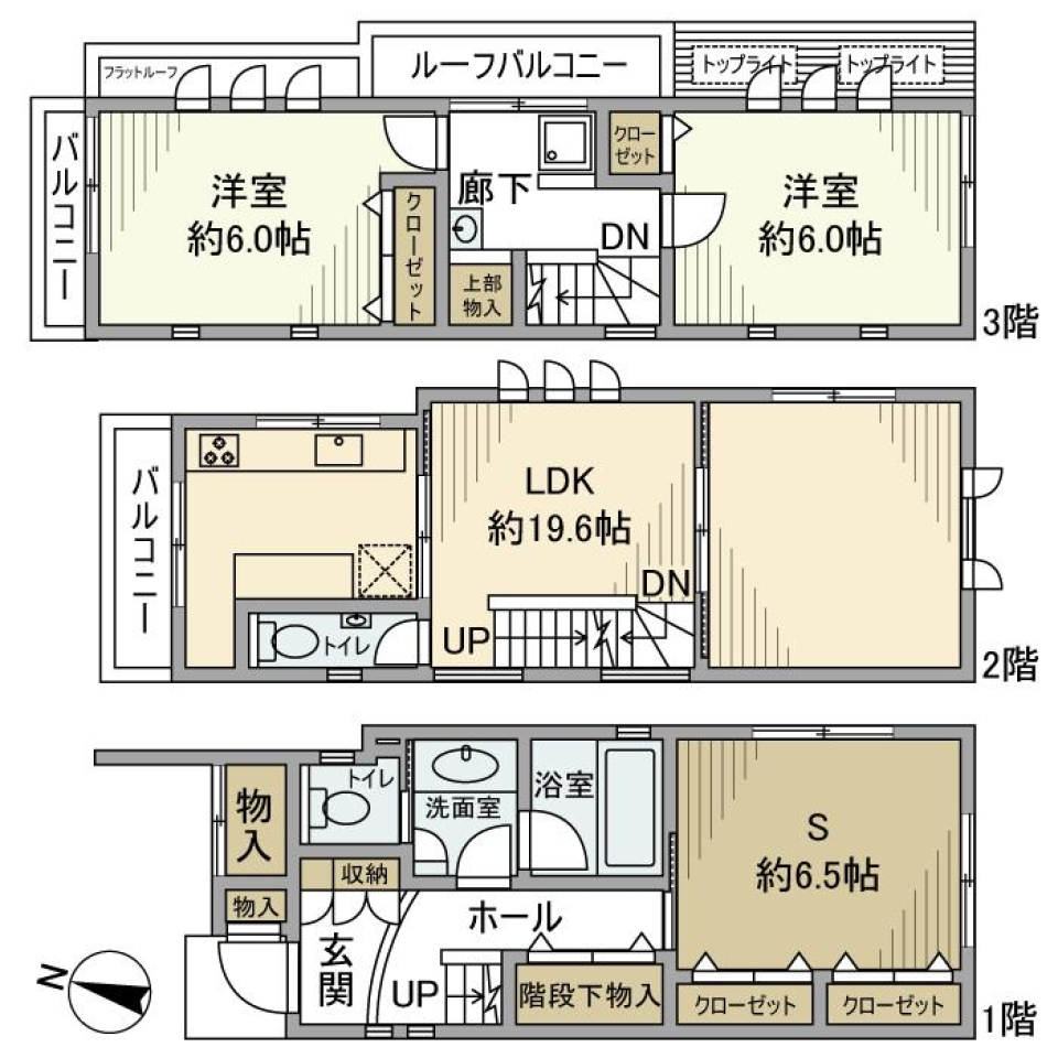 阿佐谷南戸建の間取り図