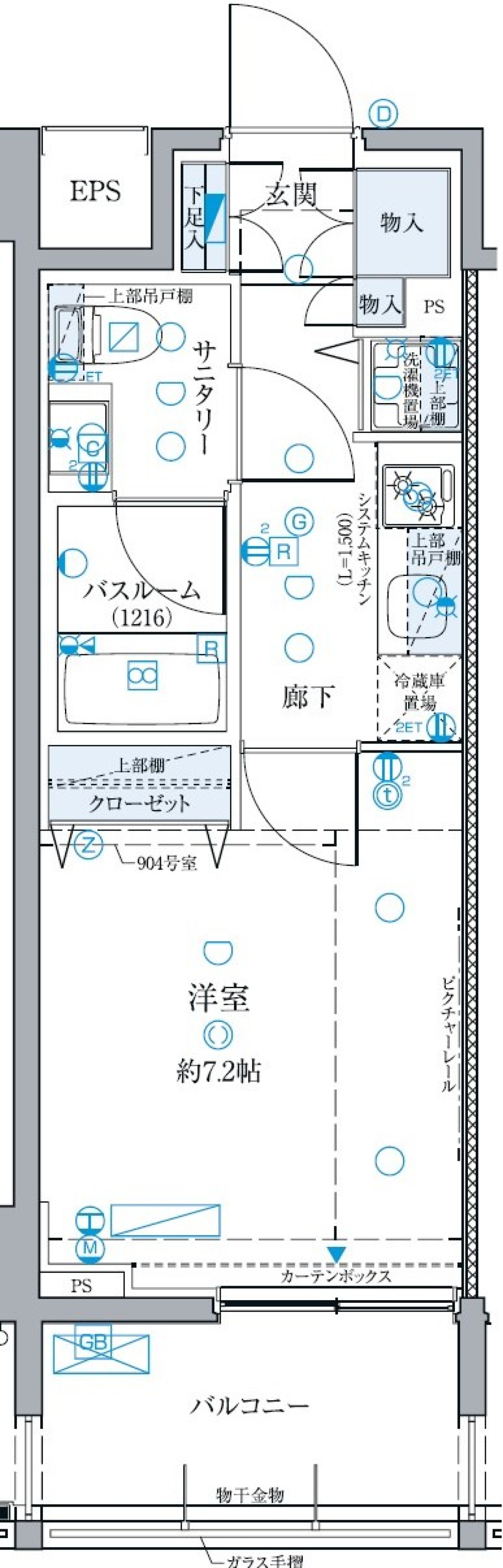 クレヴィスタ板橋西台Ⅲ　704号室［ペット可］の間取り図