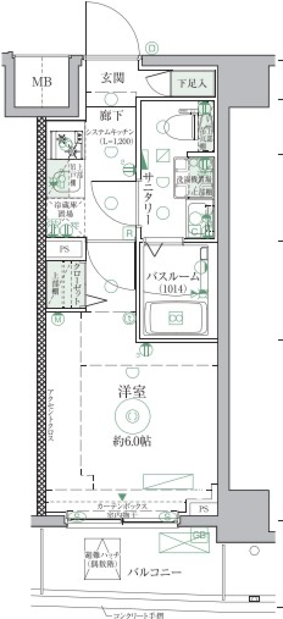 クレヴィスタ北綾瀬　410号室［ペット可］の間取り図