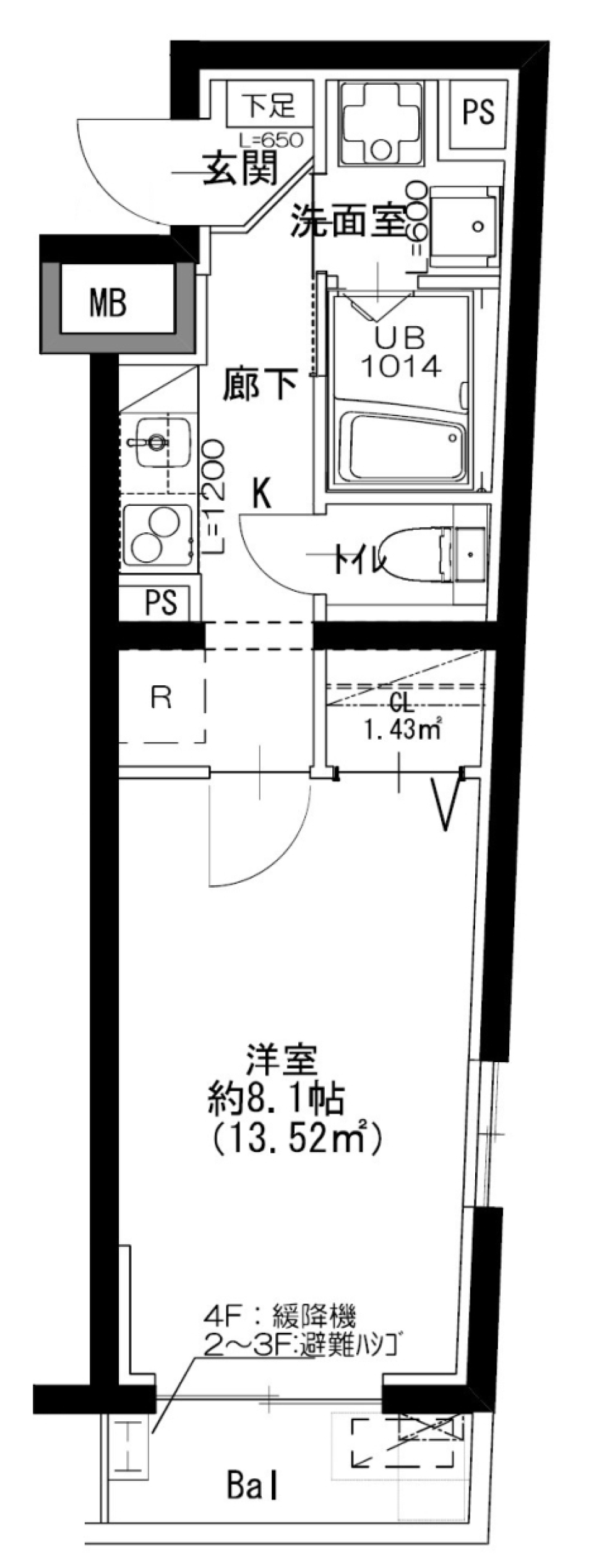 クレヴァンス練馬武蔵関　304号室［ペット可］の間取り図