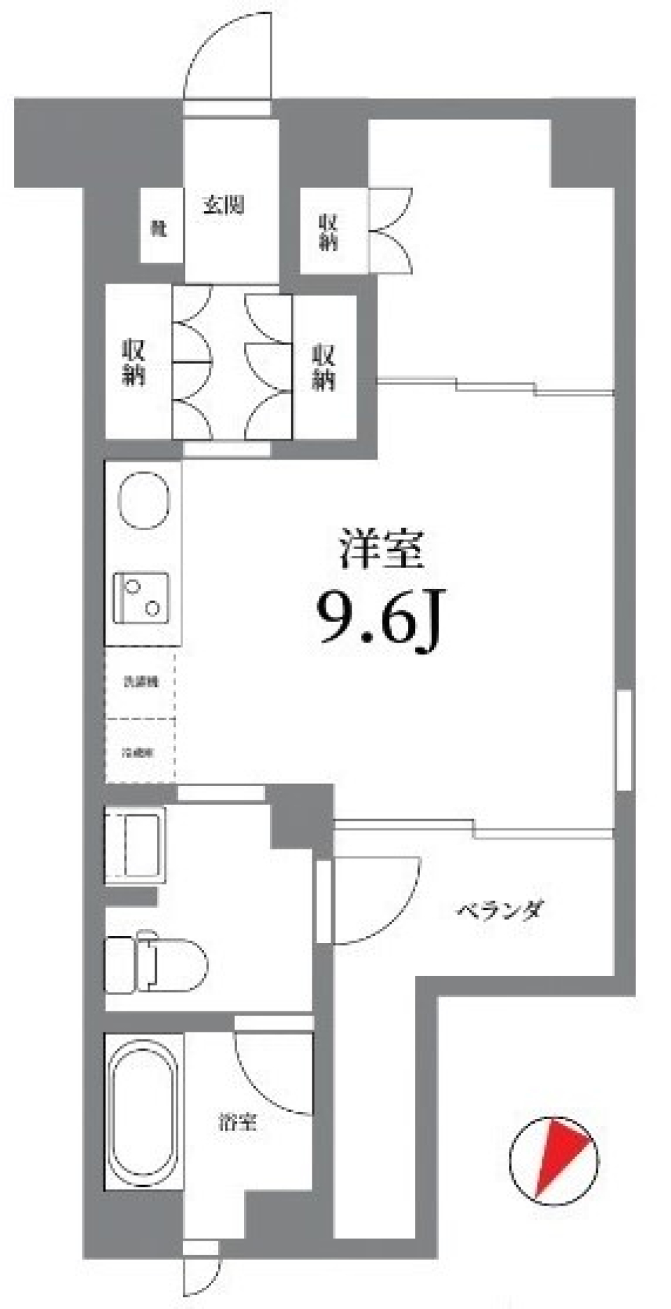 フィーノ渋谷　208号室の間取り図