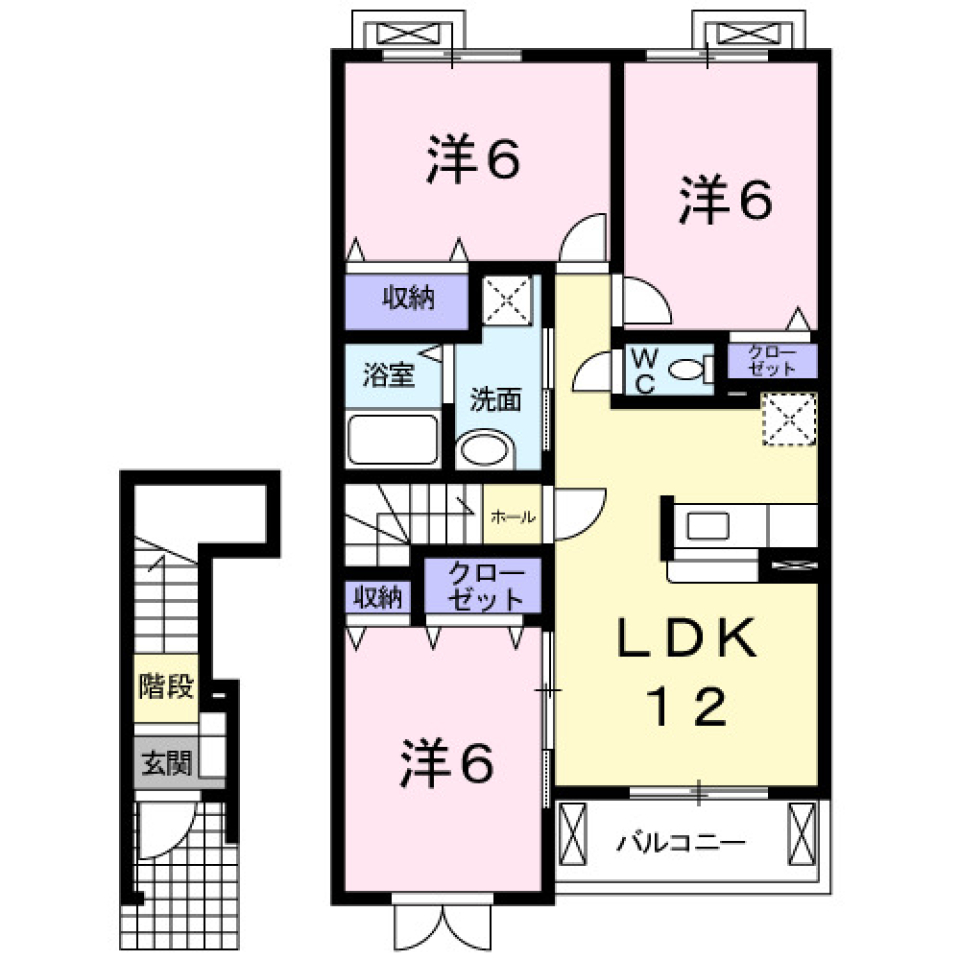 マックス　ビローバ　202号室の間取り図