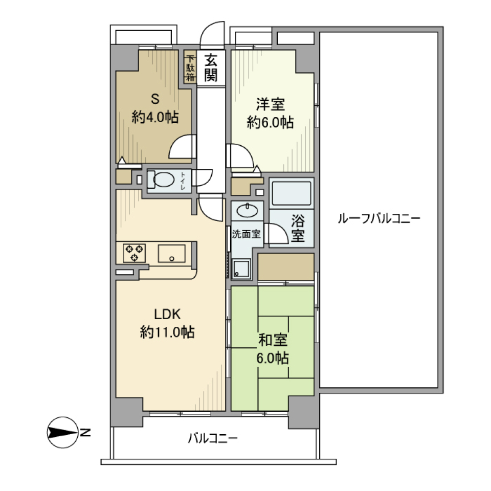 ポートハイム第七吉野町　506号室の間取り図