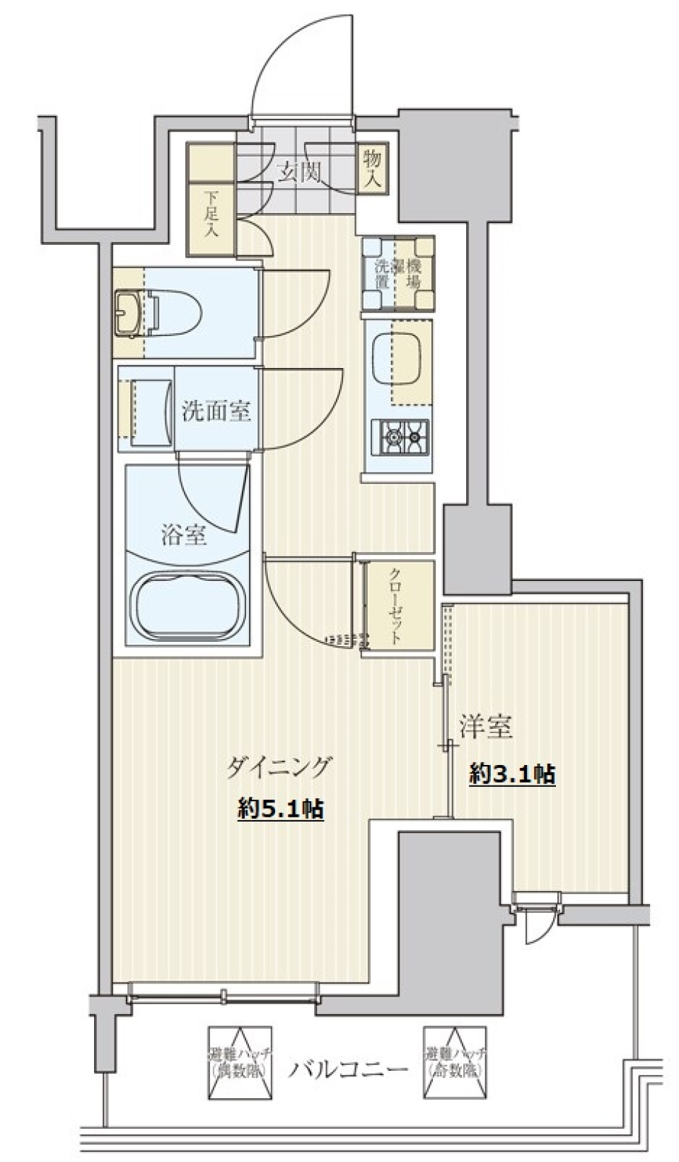 リビオメゾン南砂町　511号室［ペット可］の間取り図