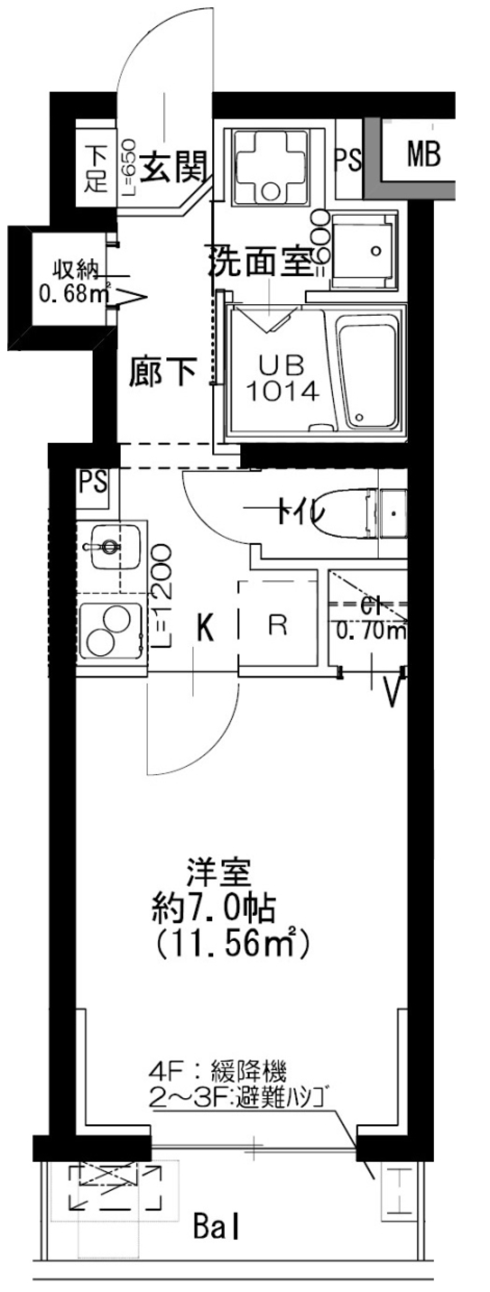 クレヴァンス練馬武蔵関　102号室［ペット可］の間取り図