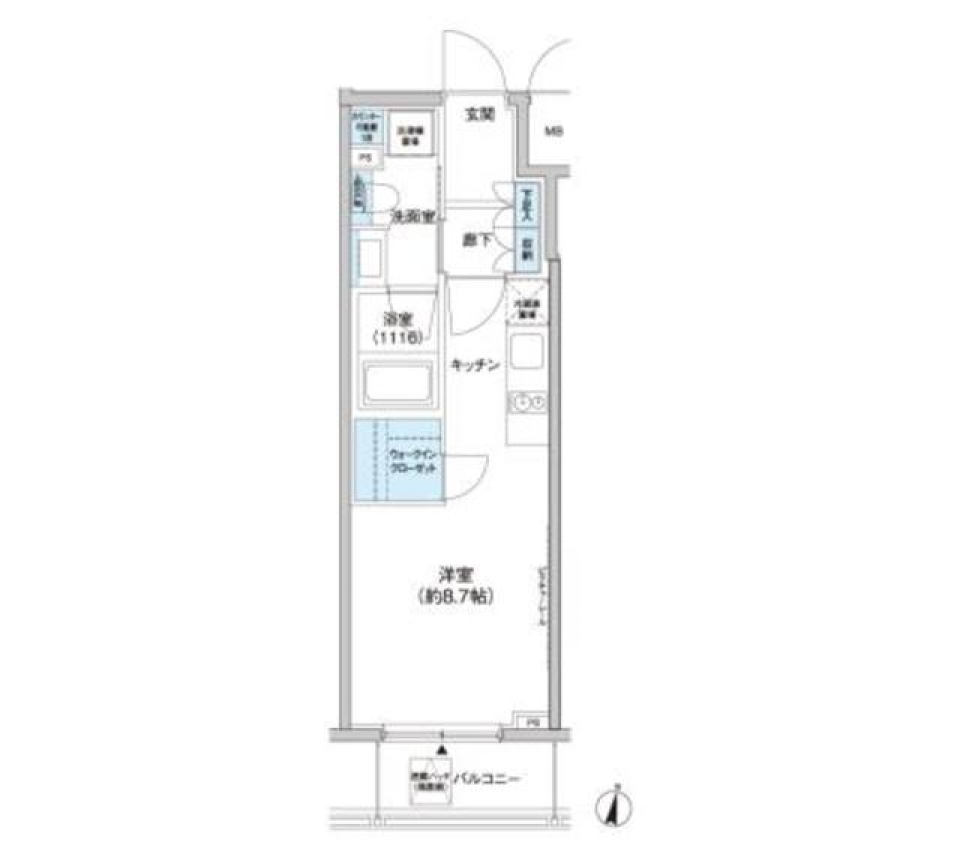 パークキューブ西新宿　304号室の間取り図