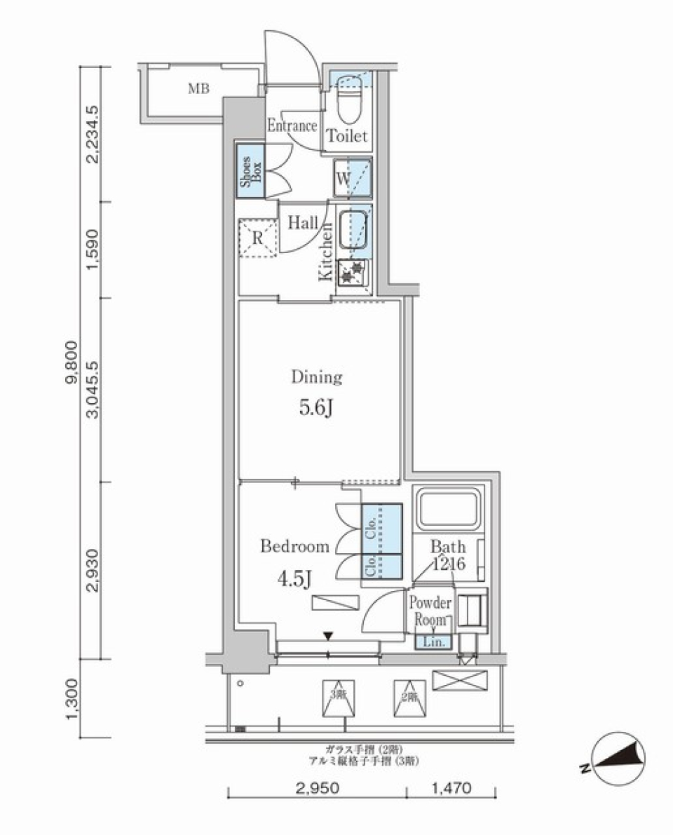 パークアクシス市谷左内町　208号室の間取り図