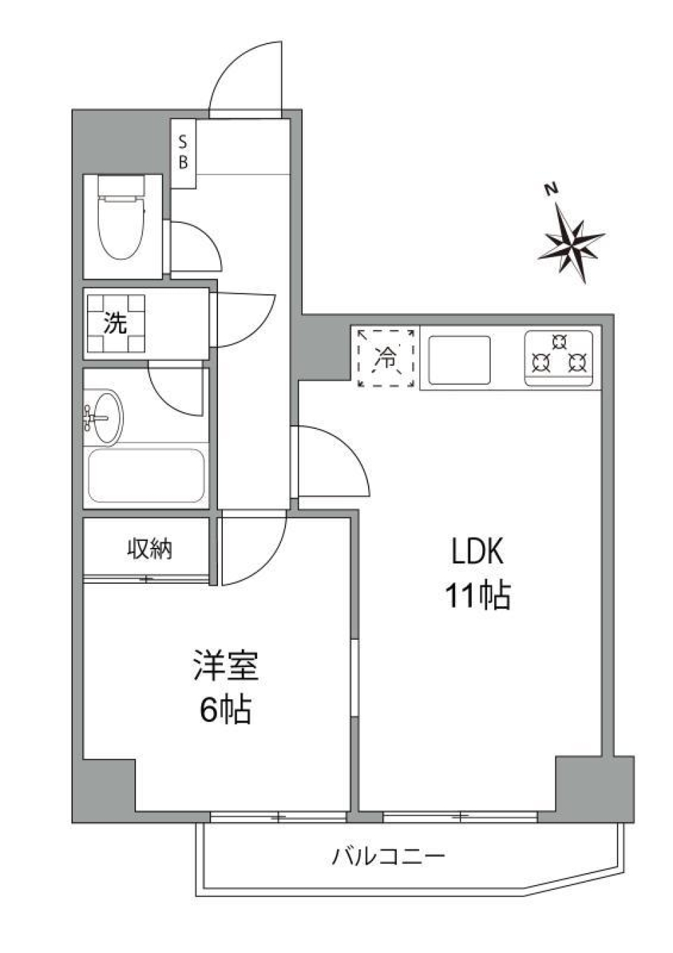 NEO ROOMELIA 903号室の間取り図