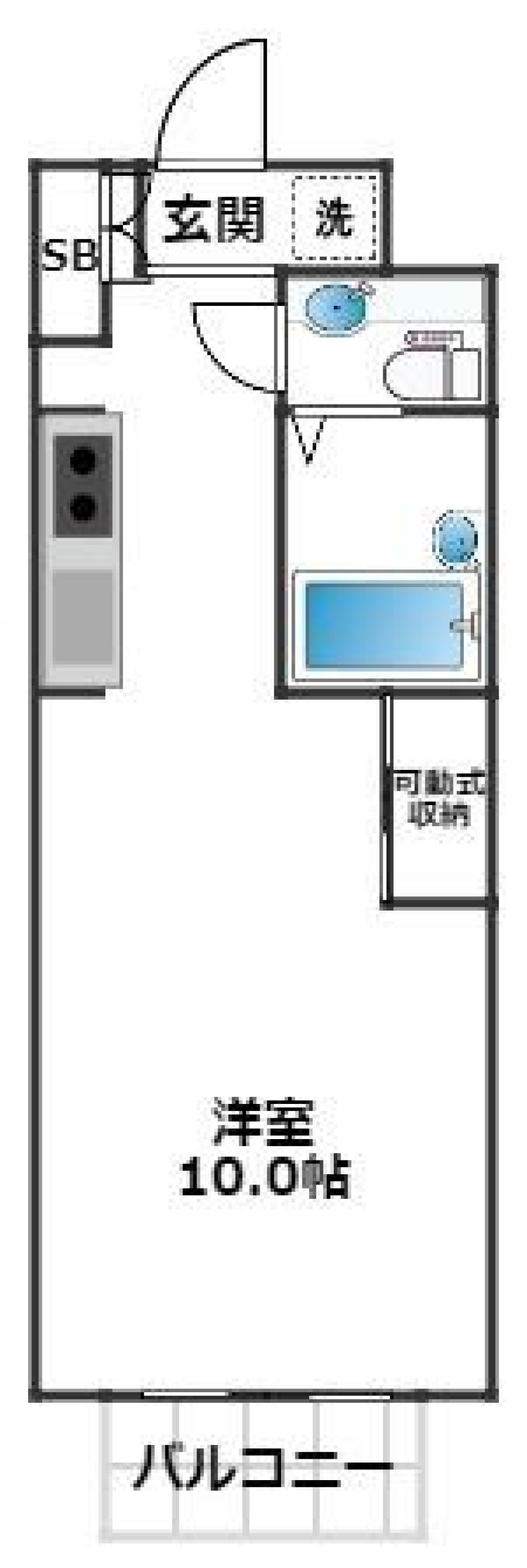 北沢スタディオス　203号室の間取り図