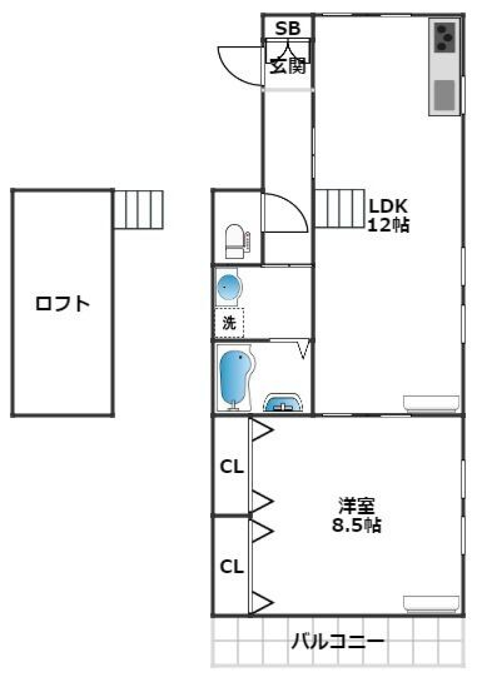 ラ・コスタ代田　201号室の間取り図