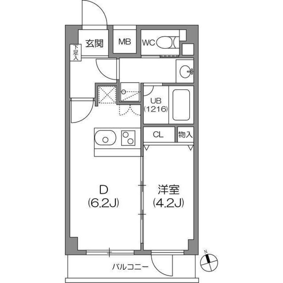 ガーラプレイス八幡山壱番館　505号室［ペット可］の間取り図