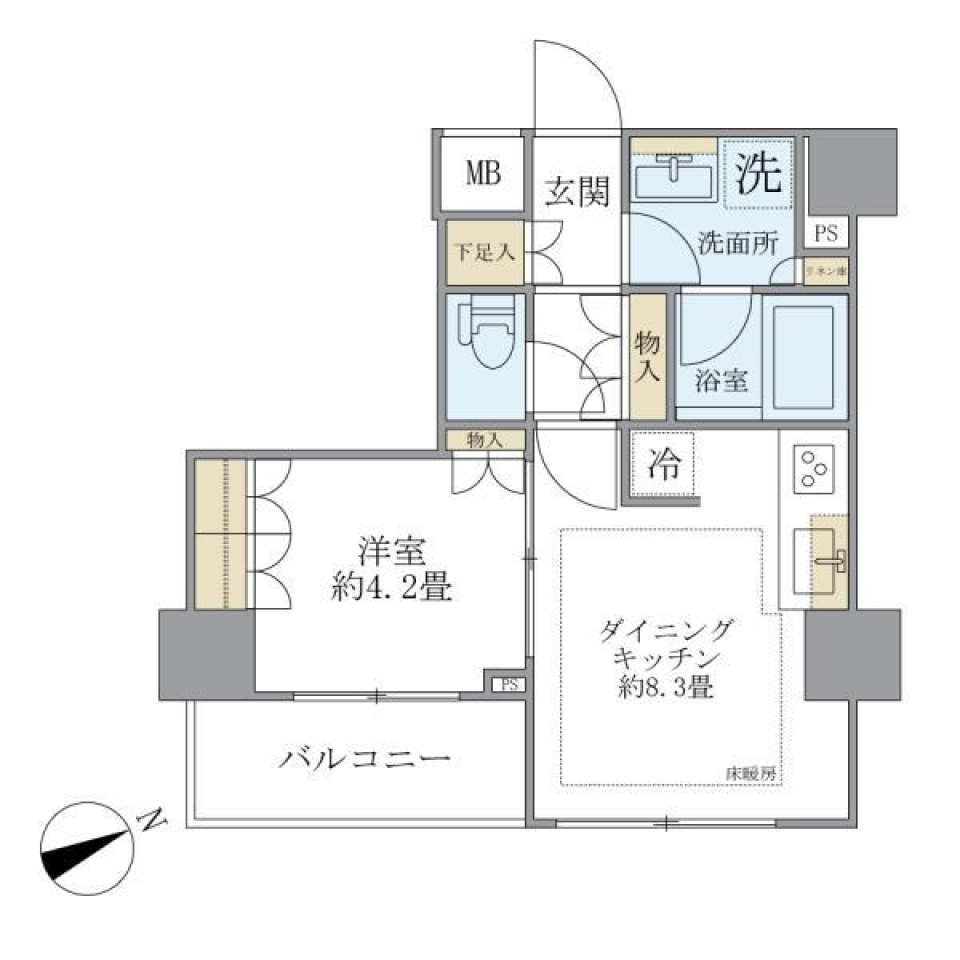 Ｂｒｉｌｌｉａ日本橋茅場町　904号室の間取り図