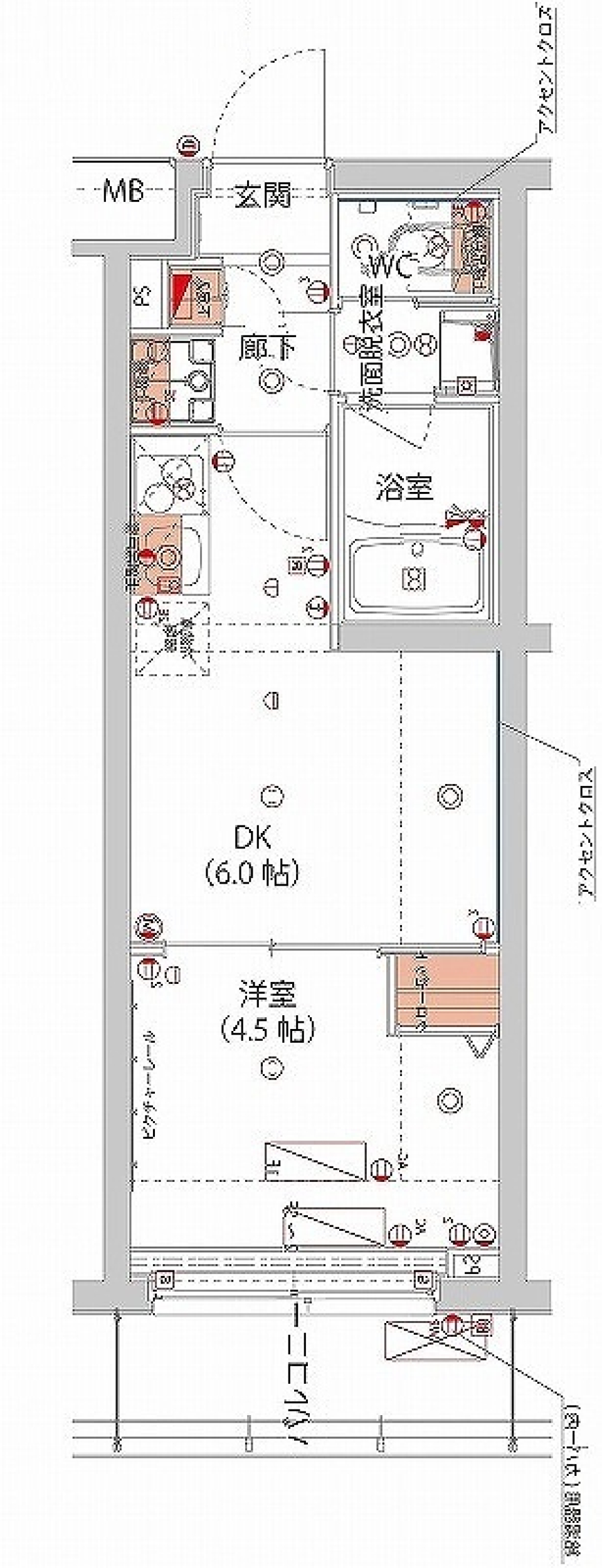 ハーモニーレジデンス新宿 THE NORTH　103号室［ペット可］の間取り図