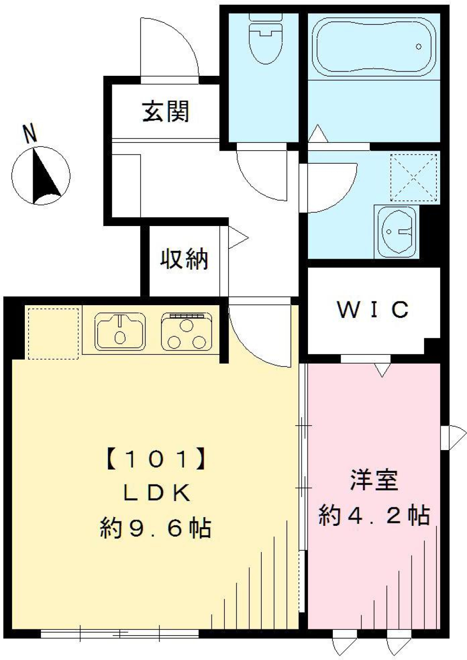 シェーナ赤堤　101号室の間取り図