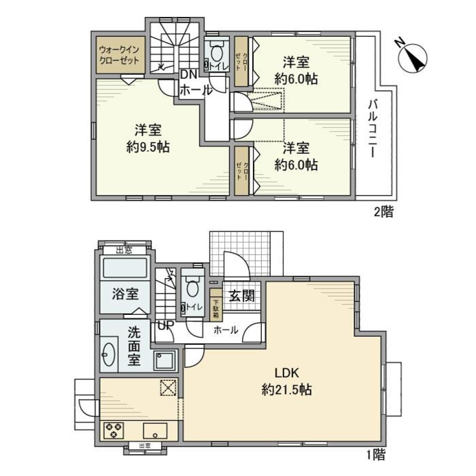 千代ケ丘戸建の間取り図