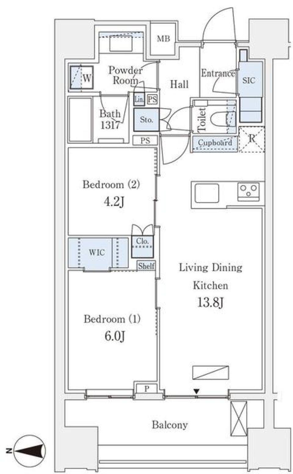 パークコート南麻布　601号室の間取り図