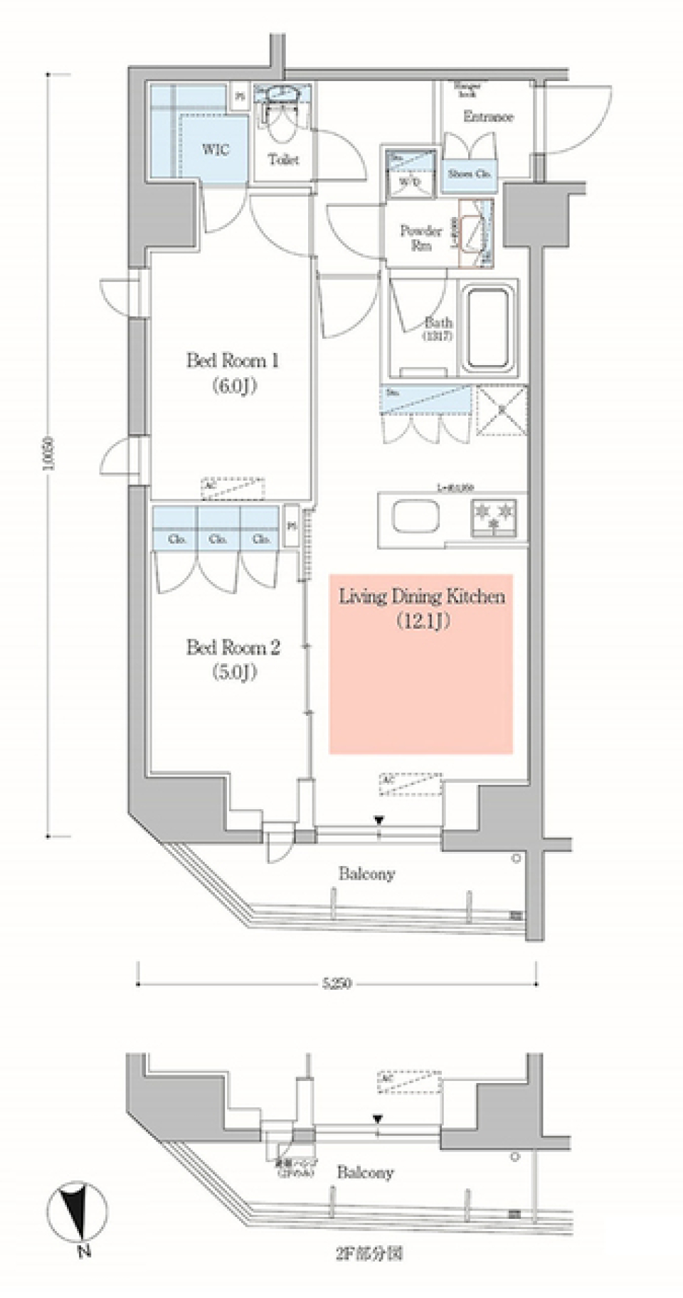 アーバネックス日本橋馬喰町 702号室の間取り図