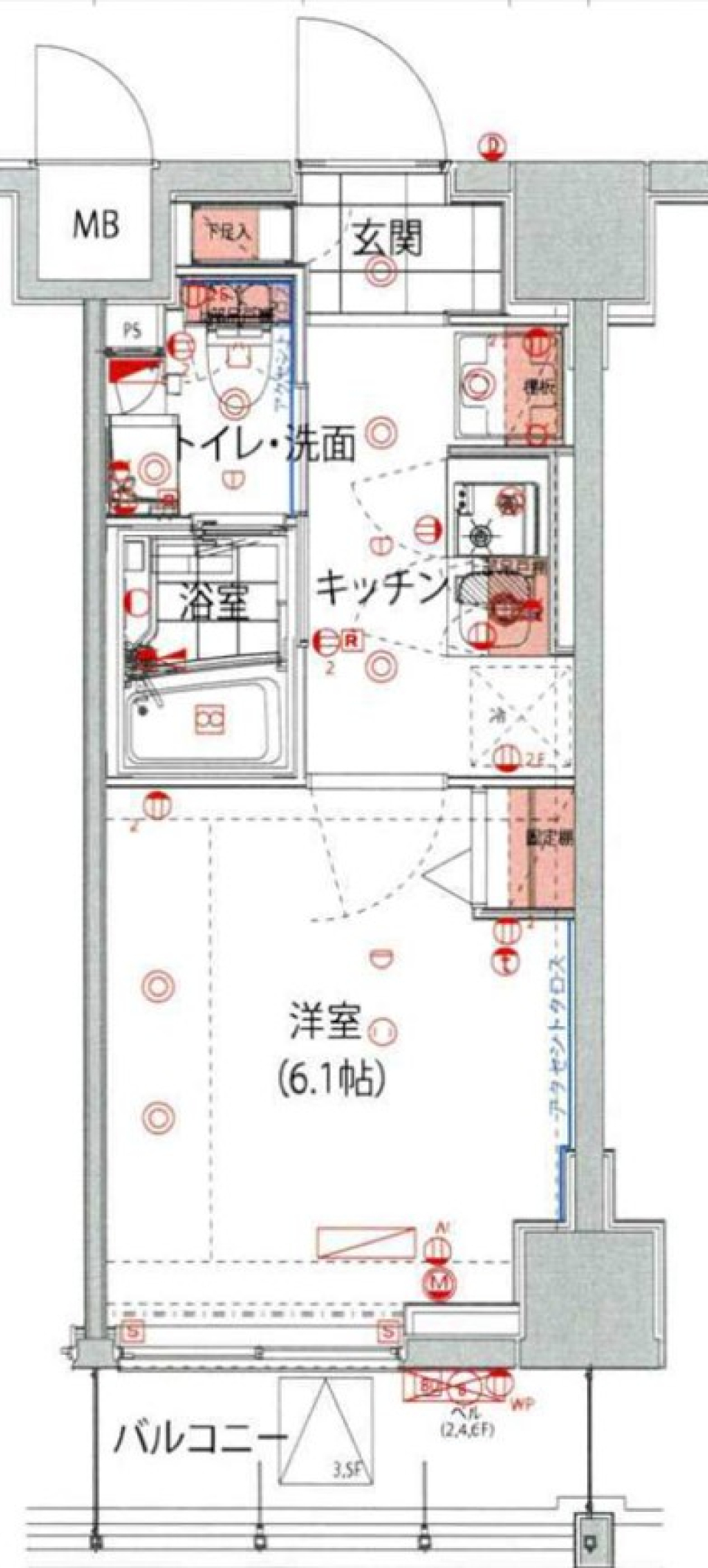 ハーモニーレジデンス品川WEST＃002　303号室［ペット可］の間取り図