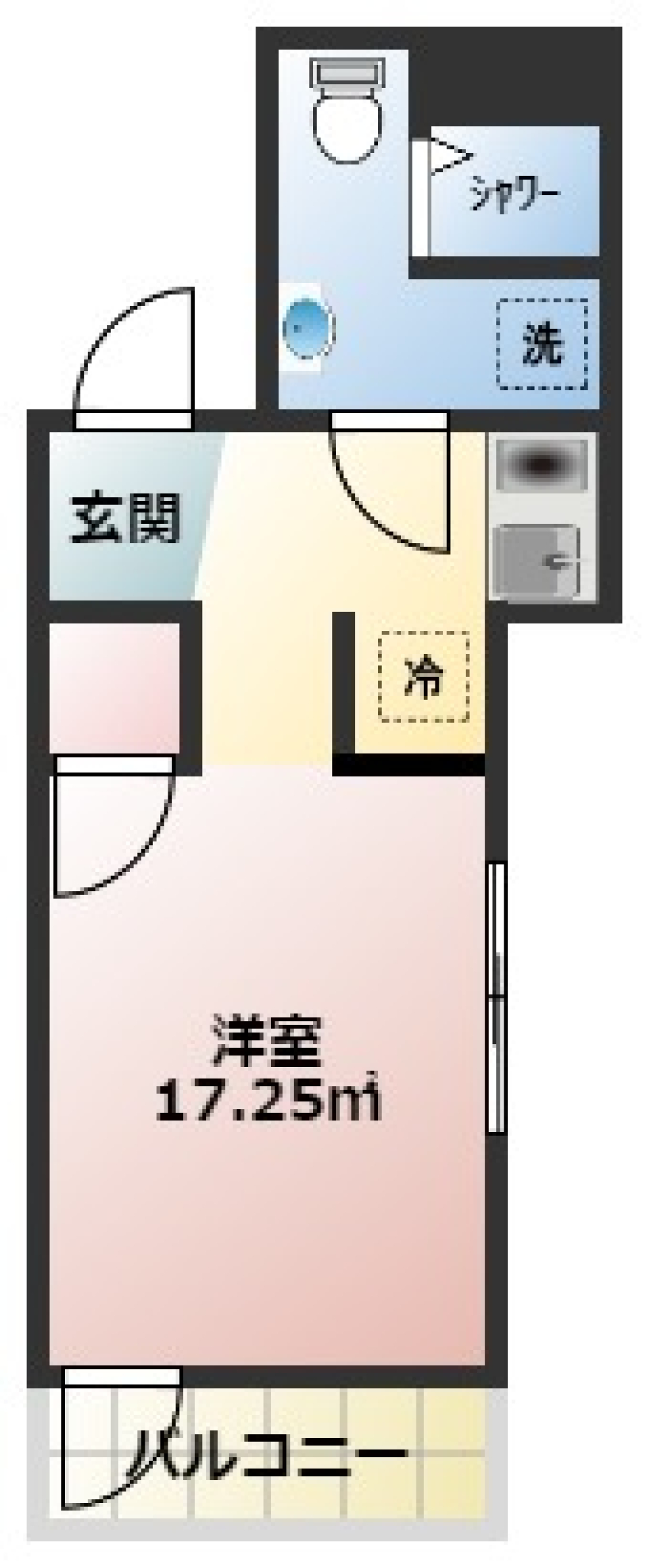 シャルムコートAYASE　303号室の間取り図