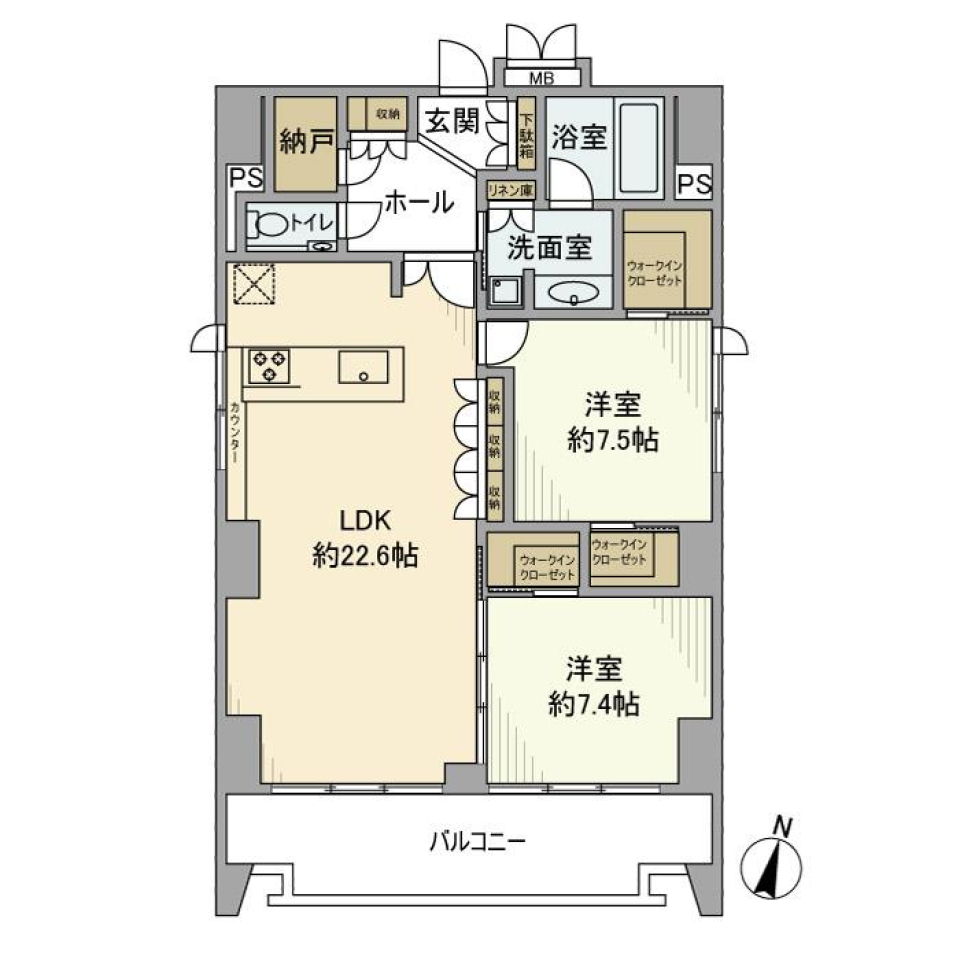 ソラシア八丁堀イースト　901号室の間取り図