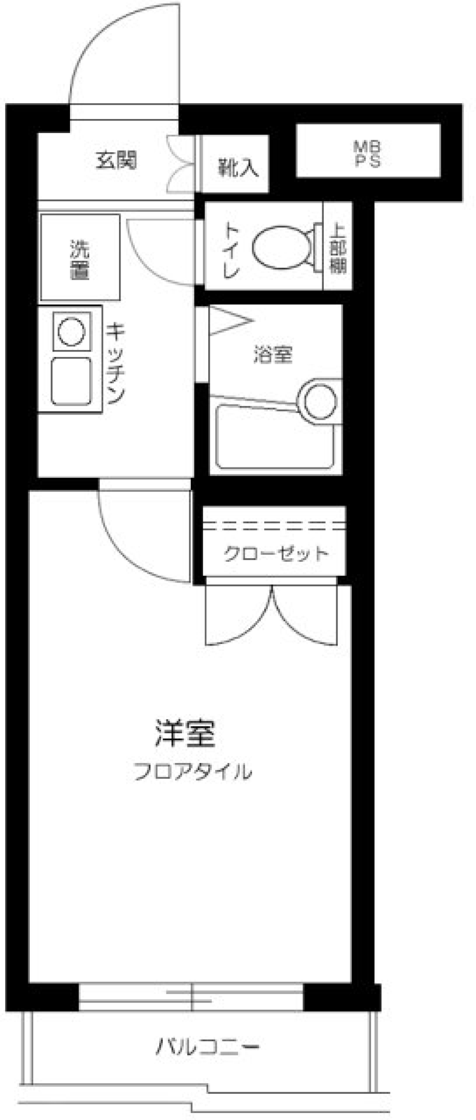 アヴァンティ哲学堂公園　107号室の間取り図