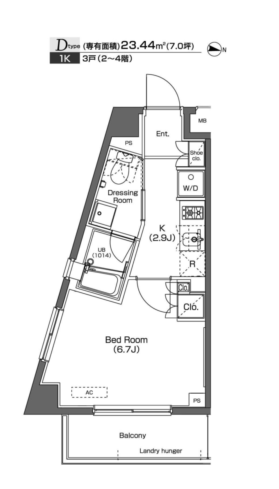 プラウドフラット学芸大学　303号室の間取り図