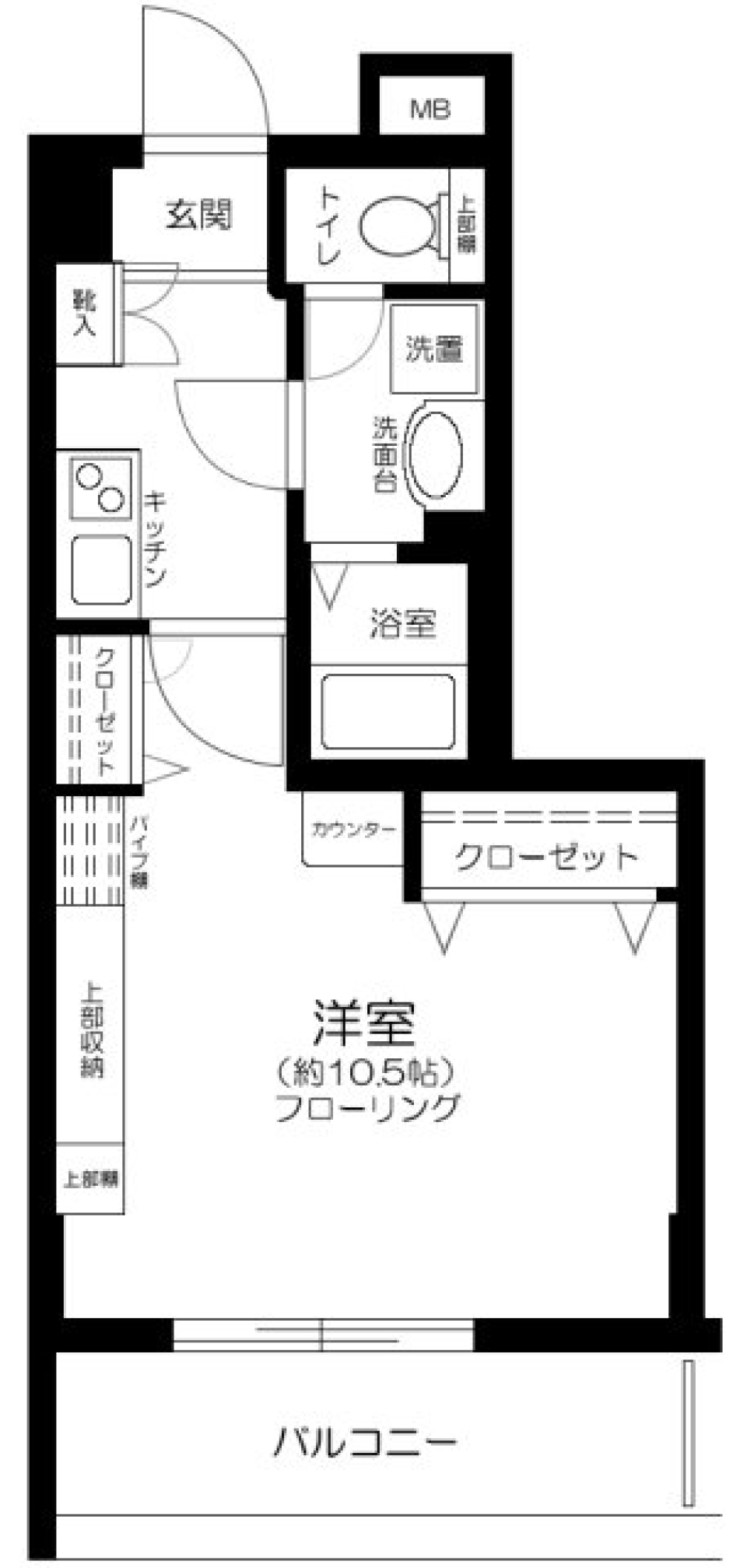 エスコート芝浦ＥＡＳＴ　805号室の間取り図