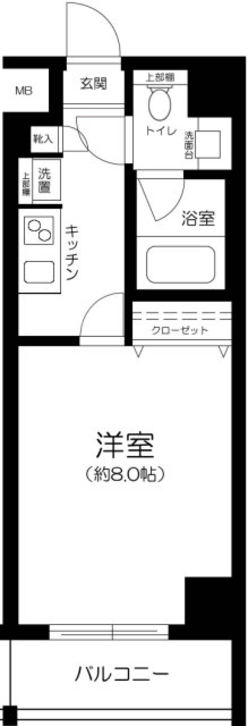 ガリシア日本橋水天宮　405号室の間取り図