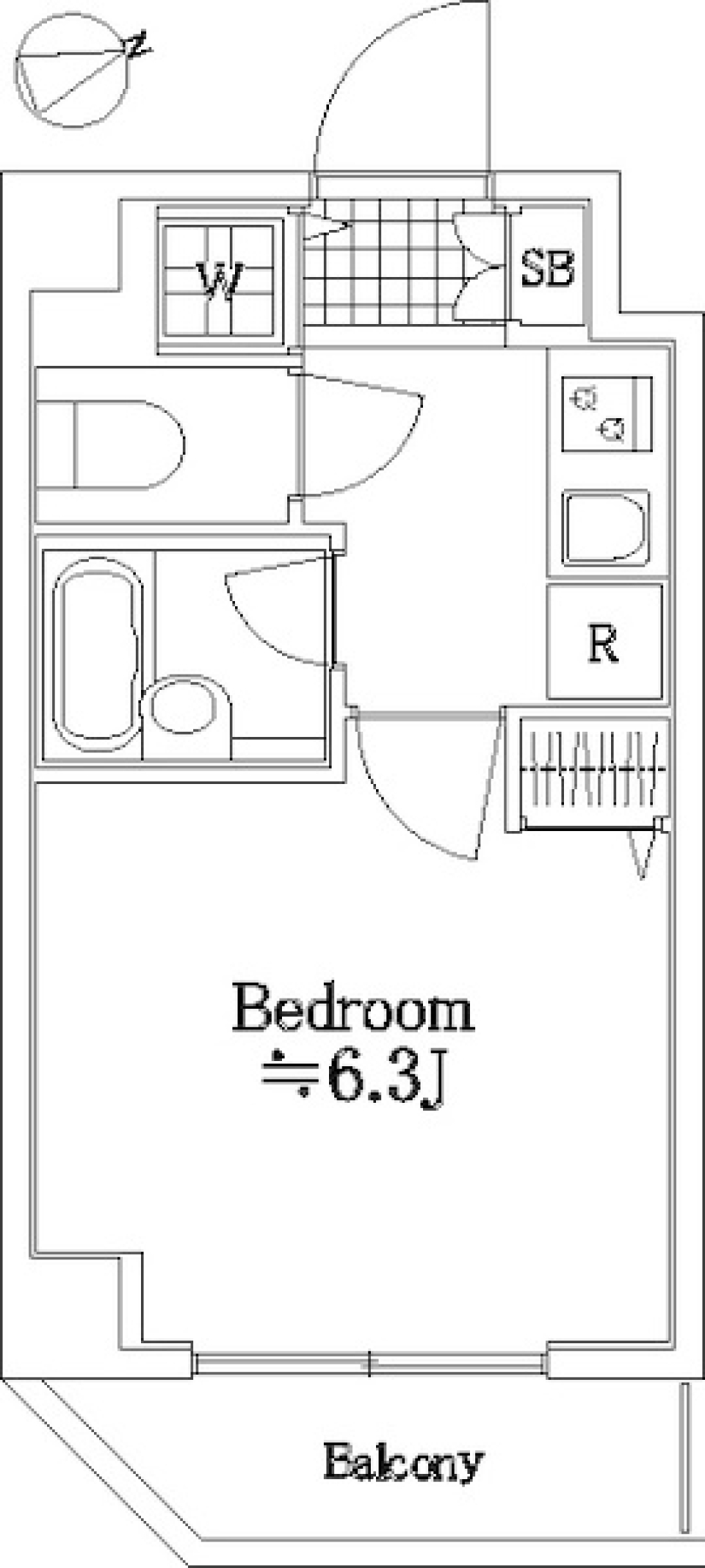 パークウェル方南町　504号室の間取り図