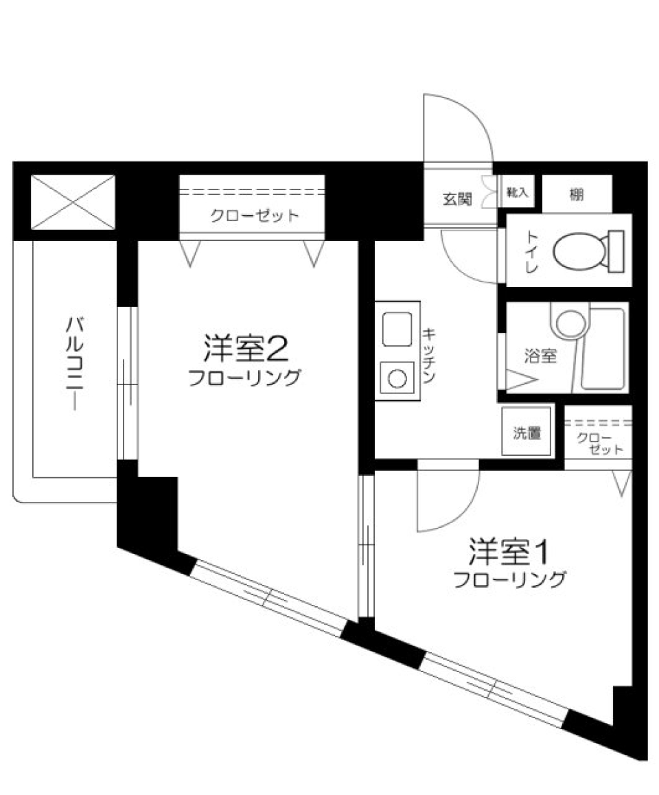 グランディール墨田　212号室の間取り図