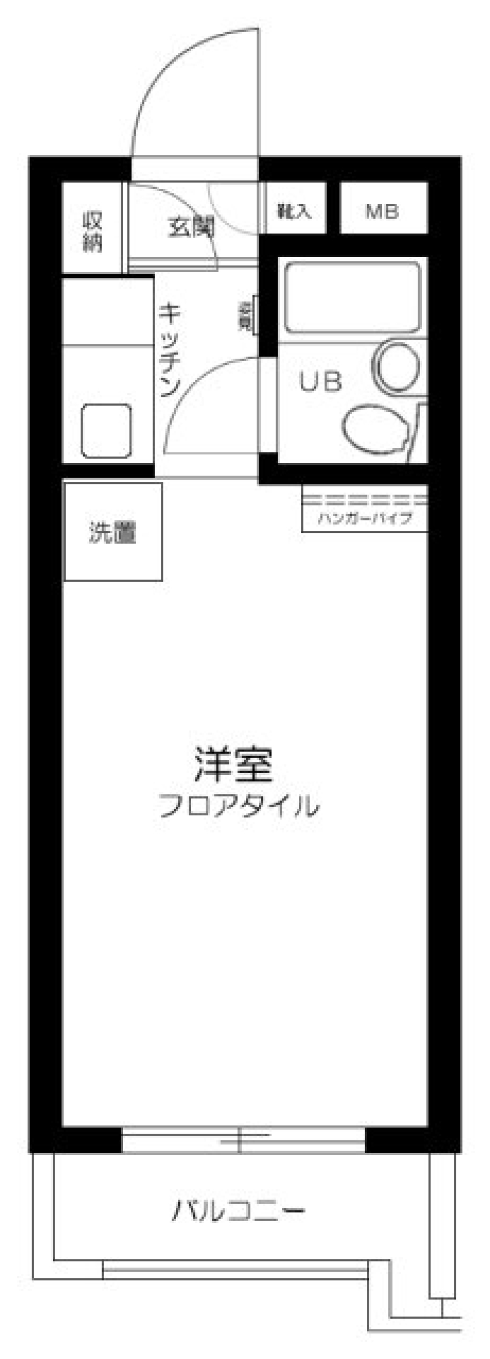 スカイコート洗足池　207号室の間取り図