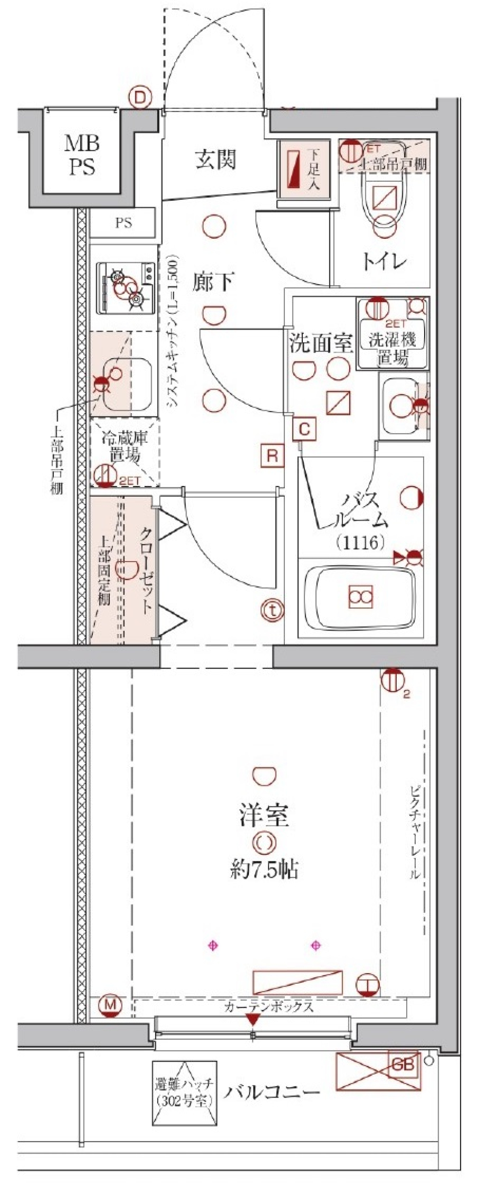 クレヴィスタ常盤台　202号室［ペット可］の間取り図