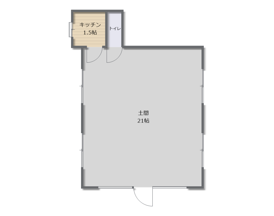 【店舗・事務所】どんなお店もすぐオープン！の間取り図