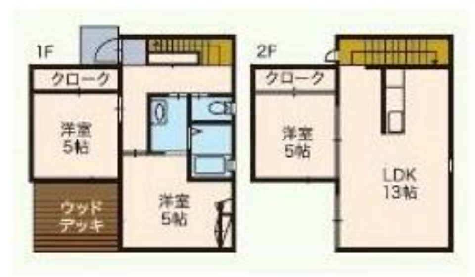 自分だけのウッドデッキスペース［戸建］の間取り図