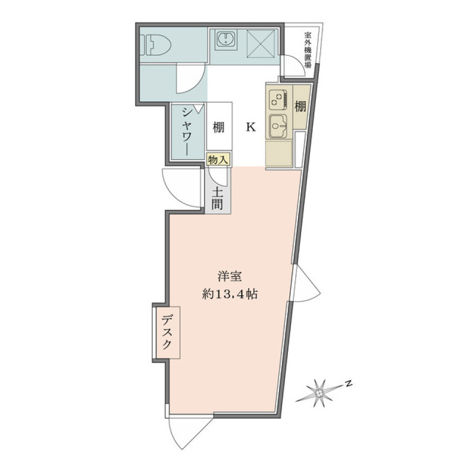 Ｓｏｌａｎａ　Ｔａｋａｎａｗａｄａｉ 202号室［ペット可］の間取り図