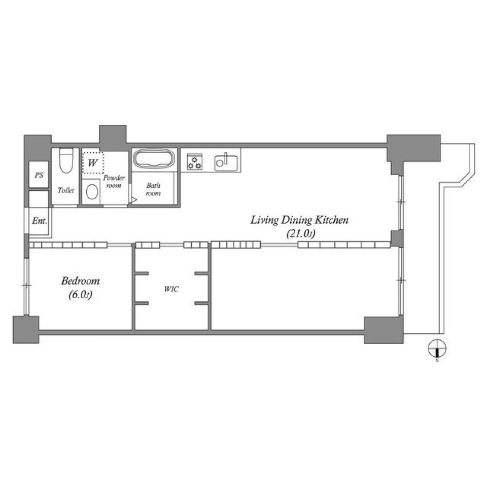 メゾン南柏綾 0305号室の間取り図