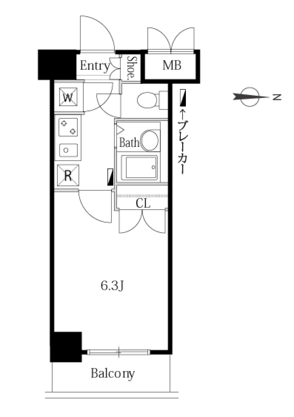 ラサンテ広尾　212号室［ペット可］の間取り図