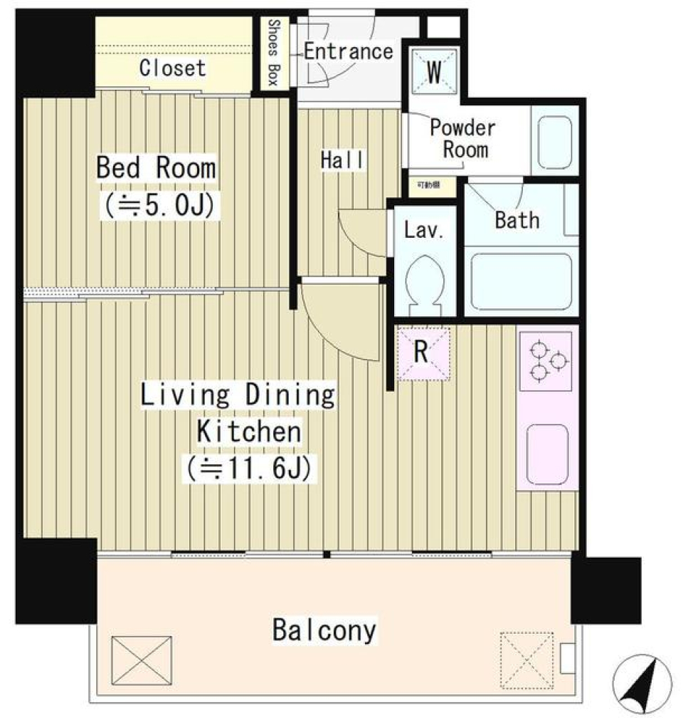 リバー＆タワー　203号室の間取り図