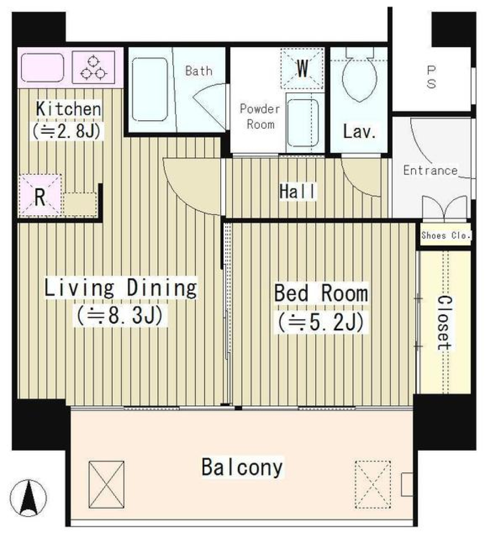 リバー＆タワー　604号室の間取り図