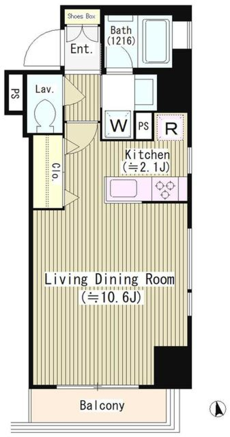 アネックス麻布十番　402号室の間取り図