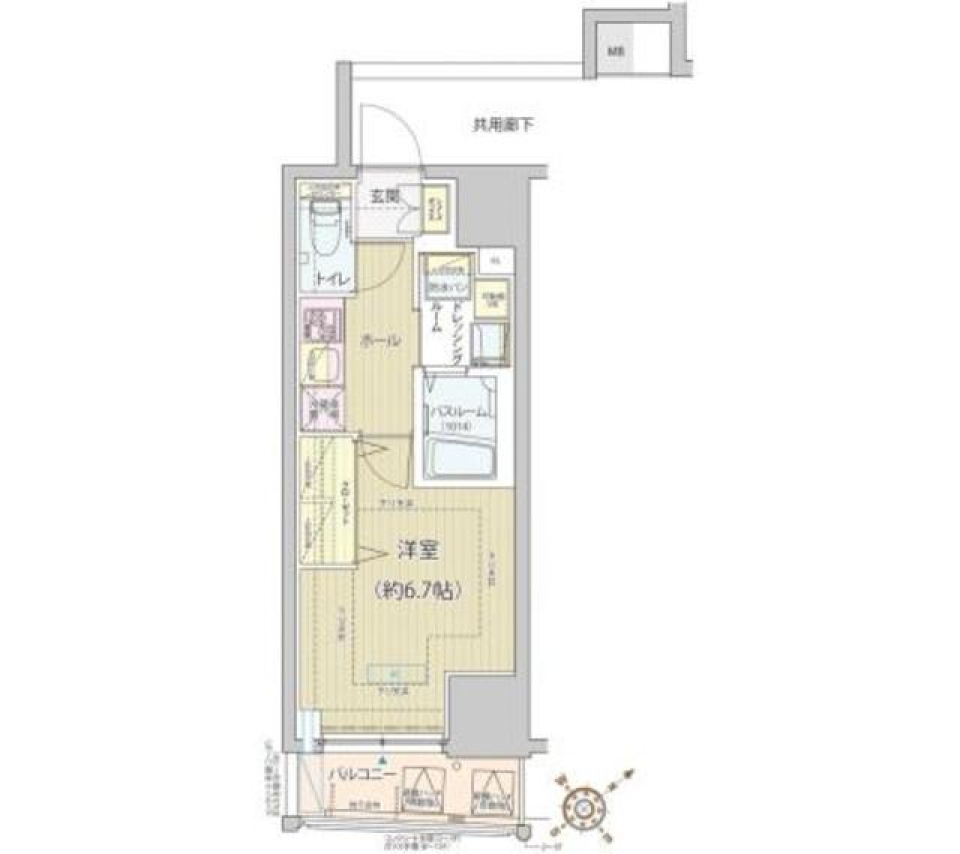 レビスタ白金高輪　1501号室の間取り図