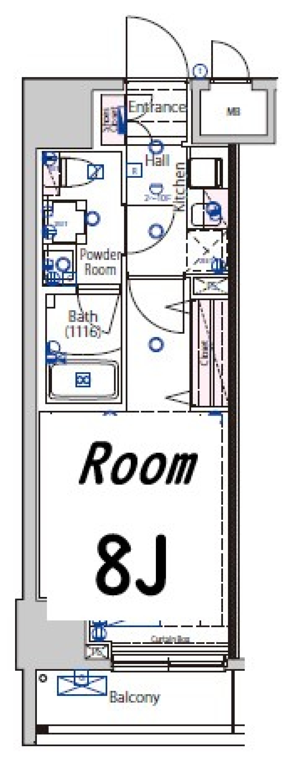 マーロ千住クレストタップ　603号室［ペット可］の間取り図