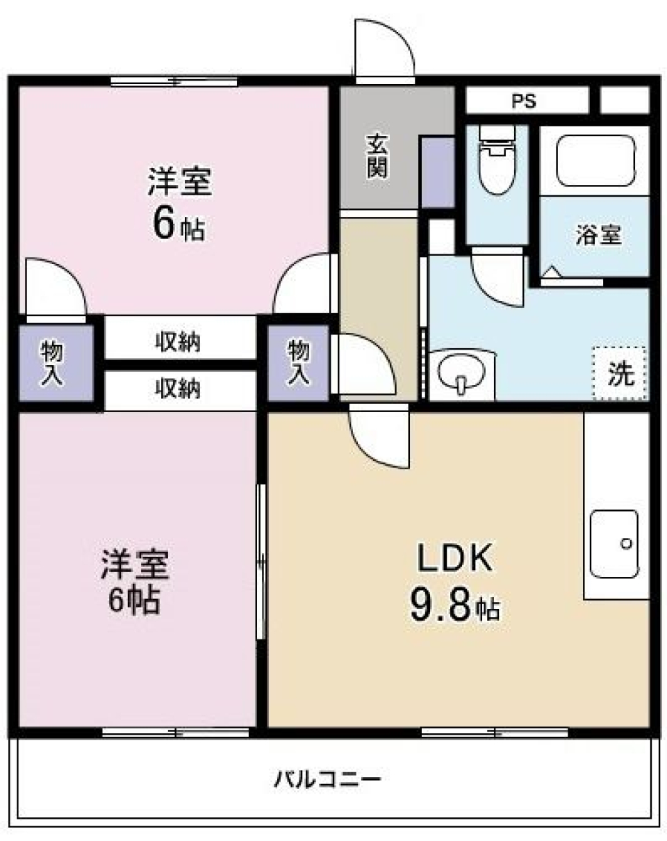 ほのぼの生活空間の間取り図