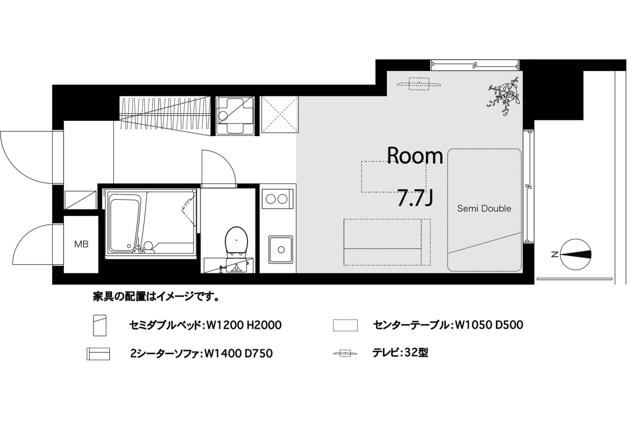 設備の整ったワンルームです。