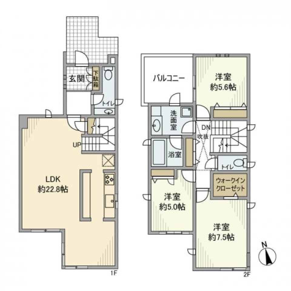 深沢戸建の間取り図