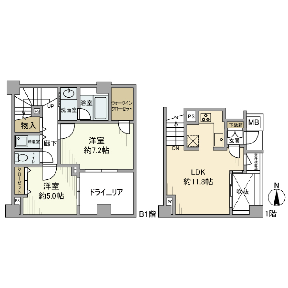 オープンレジデンス中野　105号室の間取り図