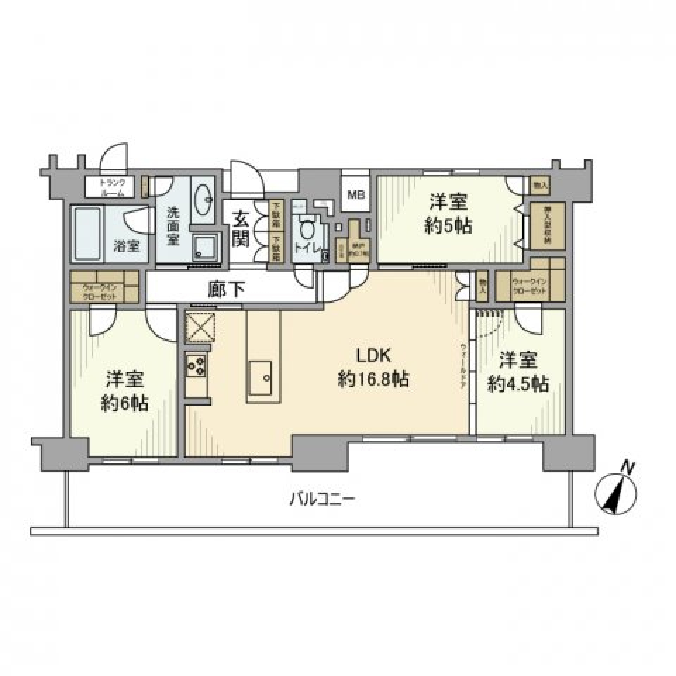 プラウド京急蒲田　902号室の間取り図